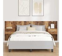 Floating Headboard with 2 Bedside Cabinets Artisan Oak Engineered Wood 217 cm3pc