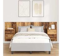 Floating Headboard with Cabinets Artisan Oak 217x32.5x80cm Engineered Wood Store