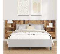 Floating Headboard with Cabinets Artisan Oak Engineered Wood 217x80cm Wall Shelf