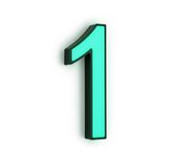 Floating House Numbers for Outside Glow in the Dark (6'', Green, 1)
