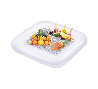 Floating Inflatable Buffet Bar - Ice Drink Cooler, Salad Storage Container | Portable Cold Drink Tray, Pool Side Snack Holder, Cooler