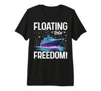 Floating Into Freedom Cruise Vacation Design Premium T-Shirt
