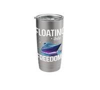 Floating Into Freedom Cruise Vacation Design Stainless Steel Insulated Tumbler