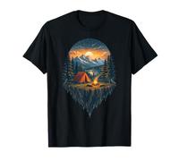 Floating Island Camping Tent Nature Camper Camp Mountains T-Shirt
