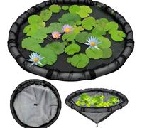 Floating Island Plant Protector, Pond Baskets with Fine Mesh, Round Floating Flora Fish Barrier, Floating Island Planter for Ponds, Enhances Water Features While Protecting Aquatic Flora (45cm)