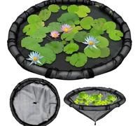 Floating Island Plant Protector Pond Baskets with Fine Mesh Round Floating Flora Fish Barrier Floating Island Planter for Ponds Enhances Water Features While Protecting Aquatic Flora (45cm)