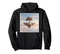 Floating Island Tree Fantasy Sky Clouds Landscape Pullover Hoodie