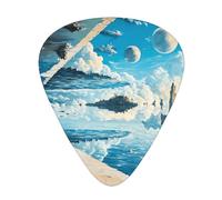 Floating Islands Guitar picks in thin, medium, and thick sizes, 12-piece set, suitable for electric guitar and various instruments
