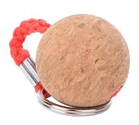 Floating Key Chain for Boating, Boat Key Floating Keychain,2 Pieces Boating Floatings Keychain with 35mm Cork Ball, Wooden Ball Keys Ring Boat Keys Float Keychains (Red Rope)