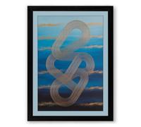 Floating Knot Minimalist Framed Wall Art Print A3 (42×29.7cm) Black, Wall Decor for Living Room, Bedroom, Office & Home, Ready to Hang, Art Gift