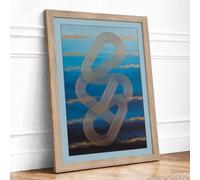 Floating Knot Minimalist Framed Wall Art Print A3 (42×29.7cm) Oak, Wall Decor for Living Room, Bedroom, Office & Home, Ready to Hang, Art Gift