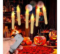 Floating LED Candles with Remote - Flickering Flameless Halloween & Party Décor