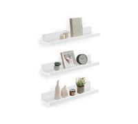 Songmics 3 Set Floating Shelves - White, White