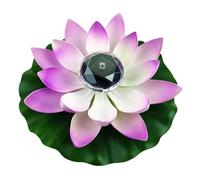 Floating Lights Solar Powered Floating Water Lily Light LED Solar Garden Lantern for Ponds Pools IP65 Waterproof Decorative with Light Sensor Outdoor Solar Flower Lantern for Backyard Fountain