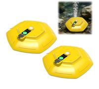 Floating Live Bait Aerator for Bait Bucket, IPX7 Waterproof Ultra-Quiet Live Bait Bubbler, Ultra-Quiet Bubble Generator for Fish Tank, Bait Bucket, Fishing Trips Live Bait Transportation (2PCS)