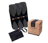FLOATING LOTUS Reusable Sanitary Pads (3pk XL: Very Heavy Period Flow - Night, Day & Maternity) Black Extra Large Long Washable Bamboo Menstrual Towels inc Waterproof Bag