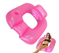 Floating Lounge For Adults - Beverage Holder Back Support Relaxation Bed - Inflatable Float Lounger for Adults | for Lake Backyard Pool River Men Women Family