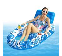 Floating Lying Wings - Pool Long Chair, Inflatable Float, Durable Vinyl Construction, Lightweight Inflation , Headrest Cushion with Armrest for Relaxing Swimming in