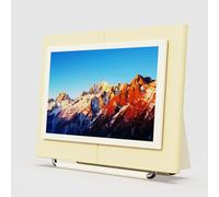 Floating Lyrics Speaker with Digital Photo Album and Clock, 14 Backgrounds & 8 Effects, Rechargeable for Home and Office Decor