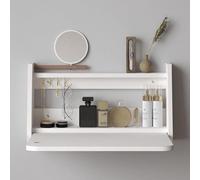 Floating Makeup Desk Wall-Mounted Space-Saving Vanity with Storage & Mirror for Bedroom Stylish Makeup Table for Small Spaces Modern Design Dressing Table