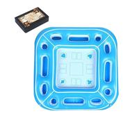 Floating Map Table for Pool - Inflatable Design, Robust Cup Holder | Outdoor Game Table Water Entertainment, Portable Floating Game Board for Beach Swimming by the Pool - Leisure - Recreation