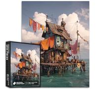 Floating Market 1000 Piece Jigsaw Puzzles for Adults Fantasy Scene Art Puzzle Colorful DIY Puzzles for Home Decoration Gifts Family Puzzle Perfect for Game Nights 50×70cm