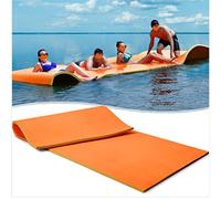 Floating Mat,Floating Water Mat, 3-Layer XPE Foam Floating Water Pad for Lake, Pool, Beach, Ocean, Blue/Yellow/,Orange,270m*90cm