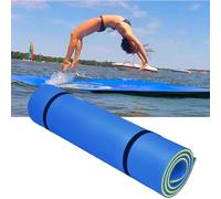 Floating Mat for Lakes and Pools, Water Play Mat, Foam Floating Mat, with Storage Straps, Water Mat for 1-9 Adults, for Outdoor Water Activities,Blue,1.8m×0.55m×3.3cm