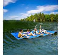 Floating Mats, XPE Foam Water Mat,Suitable Floating Lily Pad for Water Recreation on Pool, Beach, Ocean, Lake,Blue,550x180x3.3cm