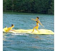 Floating Mats, XPE Foam Water Mat,Suitable Floating Lily Pad for Water Recreation on Pool, Beach, Ocean, Lake,Yellow,350x180x 3.3cm