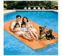 Floating Mats, XPE Foam Water Mat,Suitable for Adult And Pets Or Multiple Users, Floating Lily Pad for Water Recreation on Pool, Beach, Ocean, Lake,Orange,350x120x3.3cm