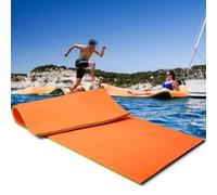 Floating Mats, XPE Foam Water Mat with Unlimited Fun, Suitable for Adult And Pets Or Multiple Users, Floating Lily Pad for Water Recreation on Pool, Beach,Orange,2.5 m x 1.5m x 3.3cm