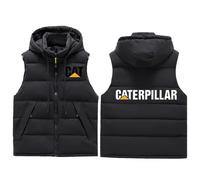 FLOATING Men's Outerwear Gilets Ca.ter-pillar, Packable Puffer Gilet, Sleeveless Jacket for Golf Running Hiking, Gilet(Black,M)