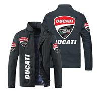 FLOATING Mens Smart Casual Jackets DU.CA.Ti, Spring Fall Jackets for Men, Utility Outerwear for Outdoor Sports-Black||XXL