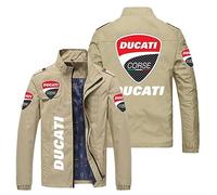 FLOATING Mens Smart Casual Jackets DU.CA.Ti, Spring Fall Jackets for Men, Utility Outerwear for Outdoor Sports-Khaki||L
