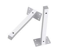 Floating Metal Shelf Brackets 2pcs Hidden T Support for Corner Wall Shelves Right Angle Decorative Iron Brackets 350mm (13.8in) White Perfect for Home Storage & Décor