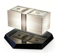 Floating Money Lamp for Game Room Decor Magnetic Levitation Dollar Lamp with Three-Color Ambient Modes 360° Rotating Anti-Gravity Desk Gadget for Men Office Desk
