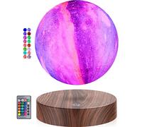 Floating Moon Lamp, Magnetic Levitation Spinning 3D Printing Moon Light Levitating Galaxy Lamps Globe with 16 Colors Modes LED Moon Night Lights, Room Decor, Creative Gift for Kids Friends