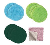 Floating Mop Pads - 8 Pcs Reusable Mop Refill Polishing Pads, Round High Street TV Floating Microfibre Cleaning Mop Pad for Spinning Mops, Wet Dry Floor Cleaning Hardwood Laminate Floor Dirt Removing