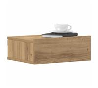 Floating Nightstand Artisan Oak 40x32x15cm Engineered Wood Wall-Mounted Compact