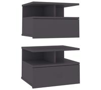 Floating Nightstand Wall Bedside Cabinet Hanging Shelf Engineered Wood vidaXL