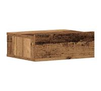 (old wood, 2 pcs) vidaXL Floating Nightstand Wall Bedside Cabinet Hanging Shelf Engineered Wood