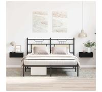 Floating Nightstand Wall-Mounted Black Oak 40x32x15cm Engineered Wood Shelf Unit