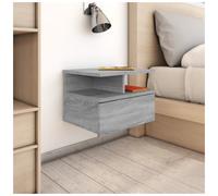Floating Nightstand Wall-Mounted Grey Sonoma 40x31x28cm Engineered Wood 1 Drawer