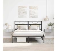 Vidaxl Floating Nightstands 2 Pcs Concrete Grey 40X30X15 Cm Engineered Wood