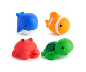 Floating Ocean Animal Themed, Bath Squirt Toys for Baby, Pack of 4, Multi coloured