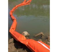 Floating Oil Boom, Marine Spill Control Fence with Independent Airbags for Water Pollution Prevention in Ports and Rivers