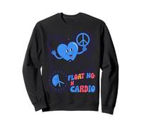 Floating On Cloud Cardio Heart Peace Design Sweatshirt