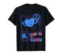Floating On Cloud Cardio Heart Peace Design T-Shirt