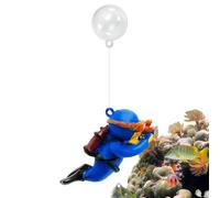 Floating Ornaments for Aquariums | Small Cute Diver Aquarium Decoration | Betta Fish Toys Aquarium Accessories, Big Diver Watching Floating Pendant for Aquarium